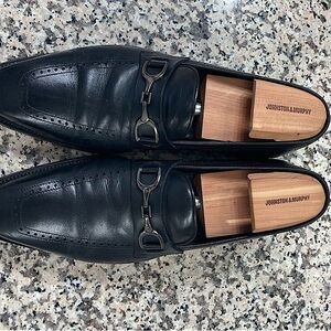 Johnston Murphy made in Italy slip on black loafers non smoking pet free home